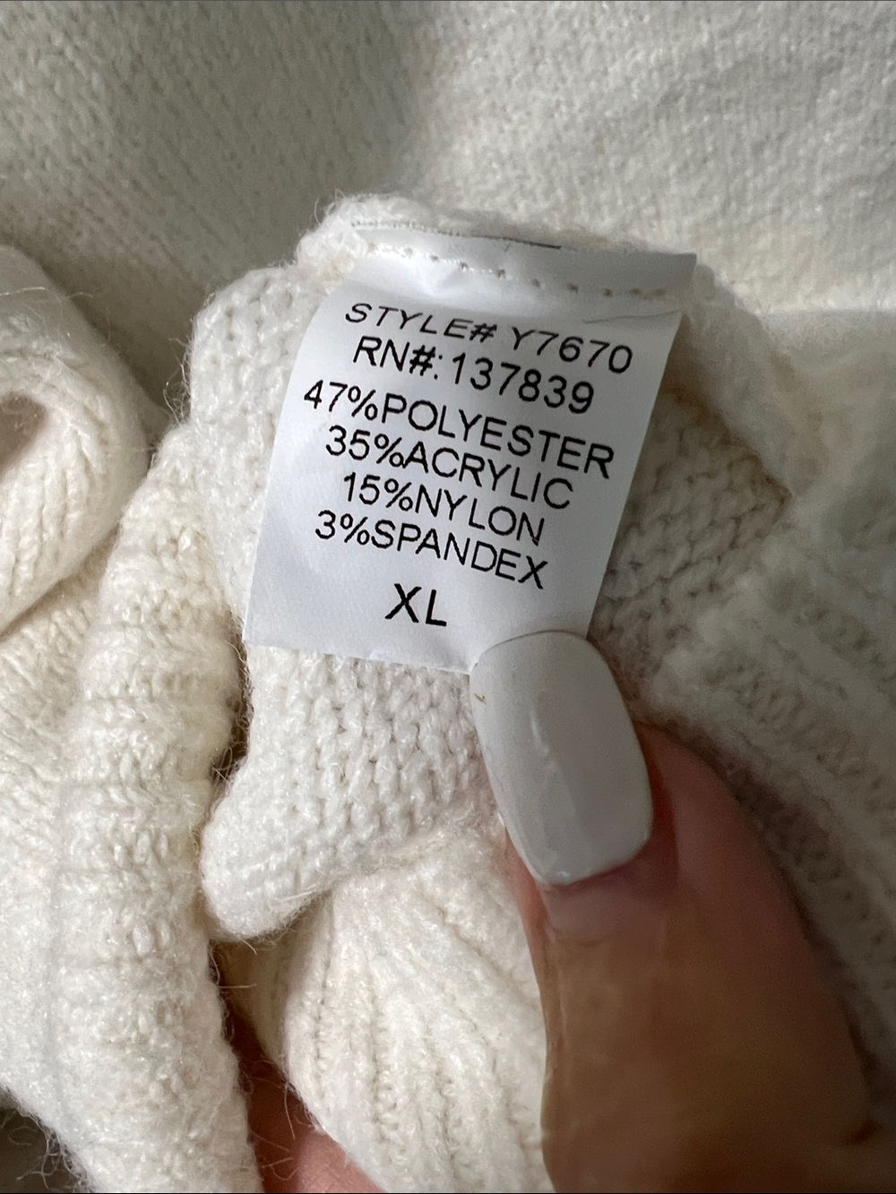 NEW! Dreamers By Debut whimsical off-white sweater with yarn bows XL - Picture 9 of 12